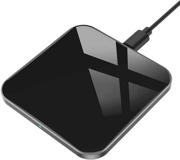 AGPTEK Wireless Charger, Qi-Certified 15W Max Fast Wireless Charging Pad for iPhone 15/14/13/12/12 Pro/11/11 Pro Max/XS Max/XR/XS/8, for Samsung Galaxy S22/S20/S10, AirPods Pro, Black (No AC Adapter) - Image 3