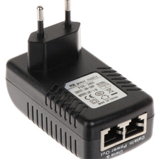 PoE adapter, EU type plug 24V (1A) 10/100 mbs
