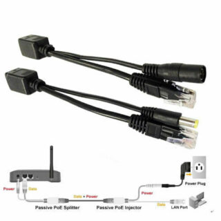 Passive PoE Adapter Injector Splitter Kit 5 12 24 48 Volt