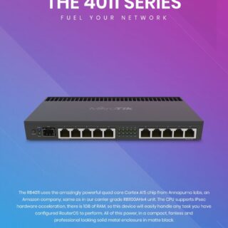 MikroTik RB4011 Ethernet 10-Port Gigabit Router (RB4011iGS+RM)